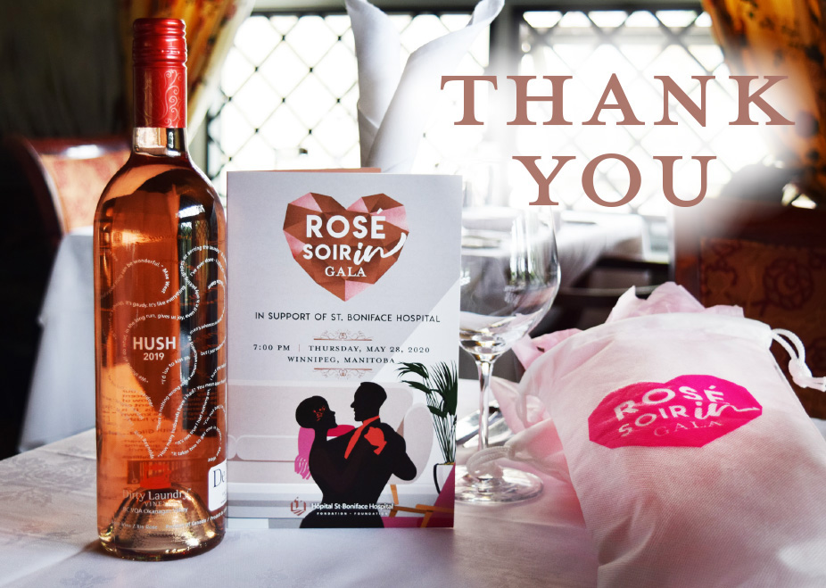 Thank You graphic for Rosé Soirée event