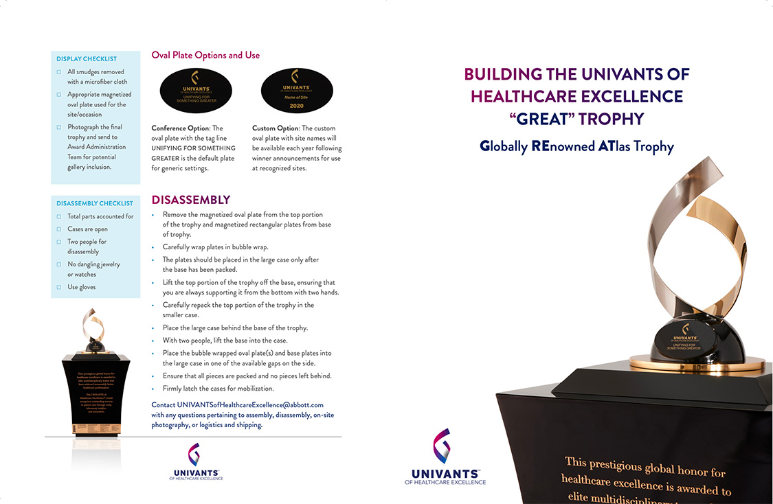 Univants of Healthcare Excellence Trophy Brochure (Front)