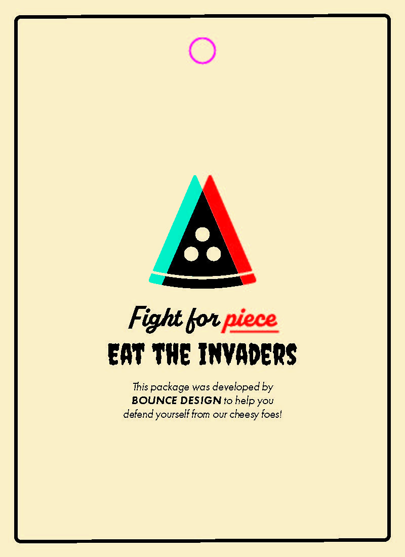 Fight for piece - Eat the invaders. This package was developed by Bounce Design to help you defend yourself from our cheesy foes!