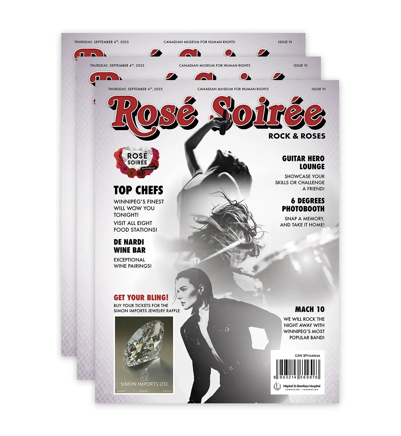 Rosé Soirée Gala Program Mockup