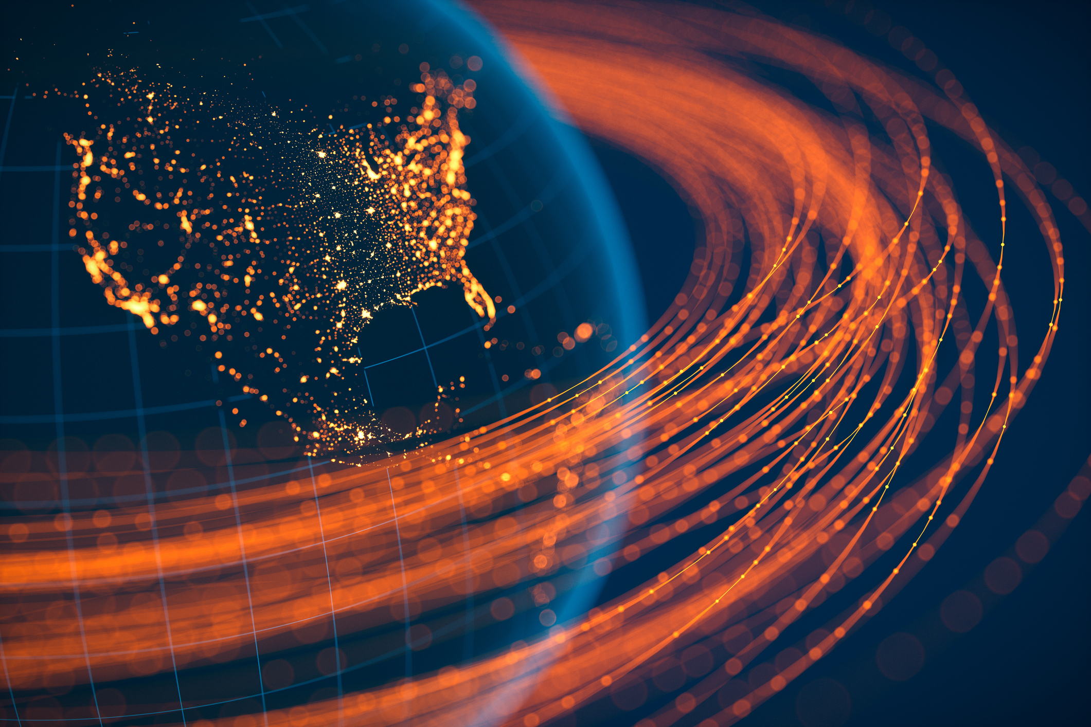The flow of data across a connected world.